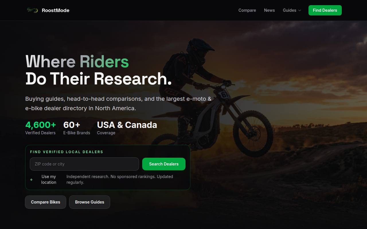 RoostMode homepage preview